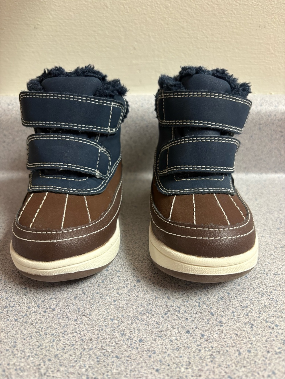 H&M Kids Navy and Brown Cozy Winter Boots